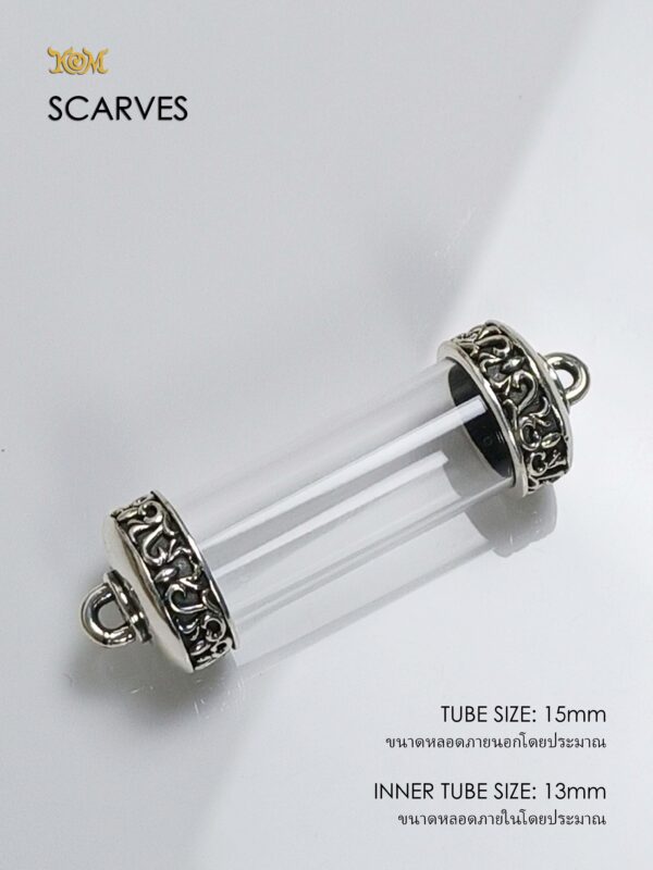 SCARVES15Silver925 Scarves Silver925 Takrud casing tube size 15mm