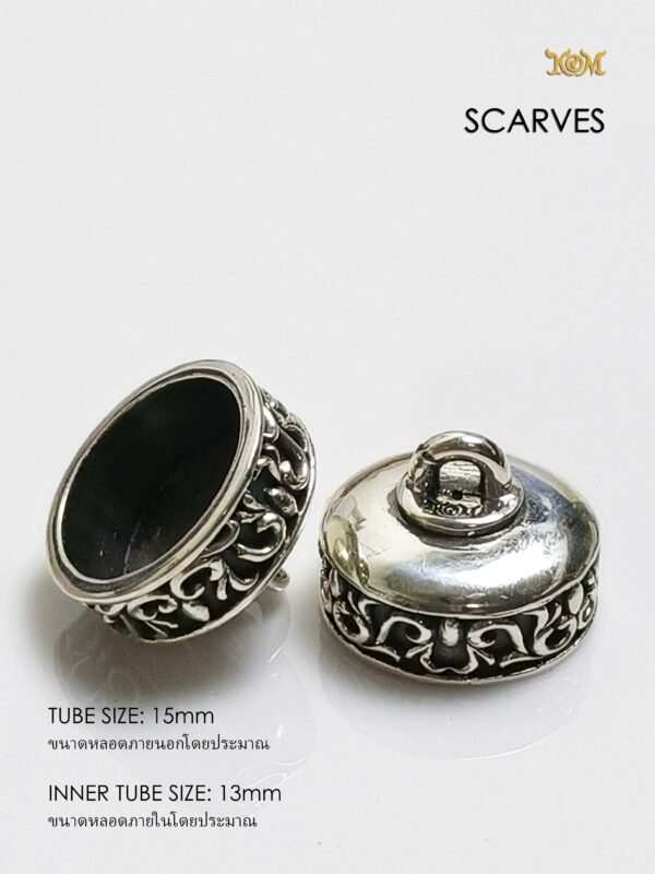 SCARVES15Silver925 Scarves Silver925 Takrud casing tube size 15mm - Image 8