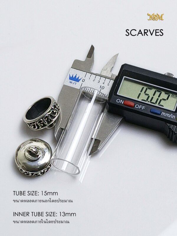 SCARVES15Silver925 Scarves Silver925 Takrud casing tube size 15mm - Image 4