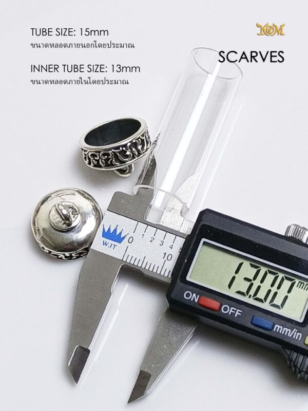 SCARVES15Silver925 Scarves Silver925 Takrud casing tube size 15mm - Image 3