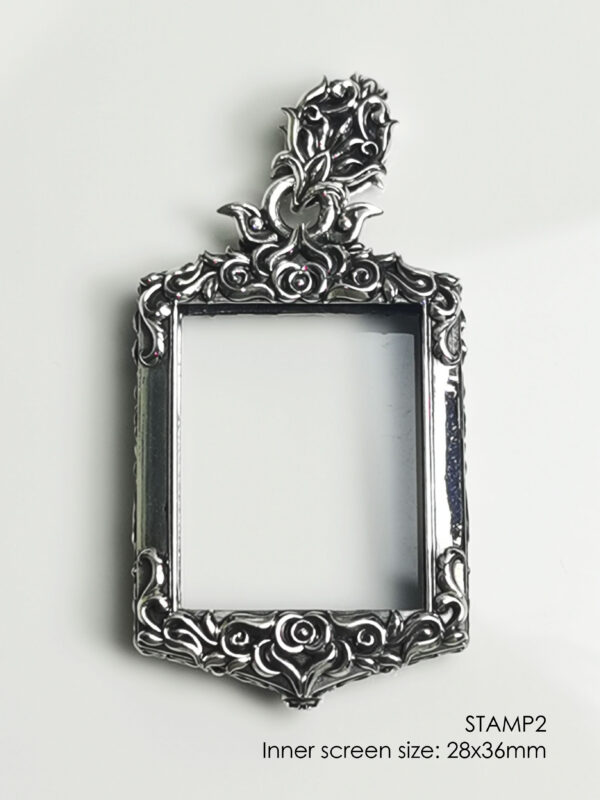 STAMP2Silver925 Stamp Shape Pim Yai amulet casing inner size 28x36mm - Image 2