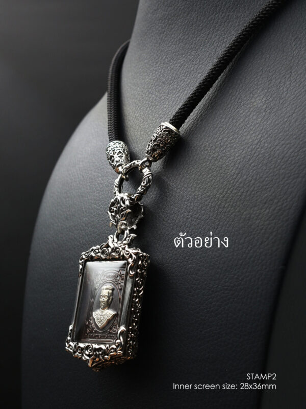 STAMP2Silver925 Stamp Shape Pim Yai amulet casing inner size 28x36mm - Image 5