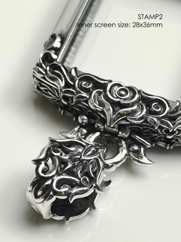 STAMP2Silver925 Stamp Shape Pim Yai amulet casing inner size 28x36mm - Image 4