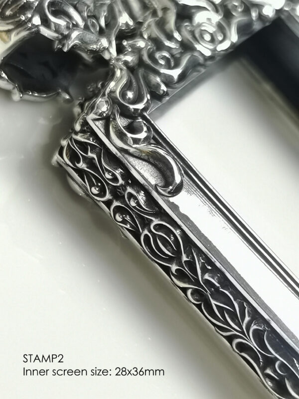 STAMP2Silver925 Stamp Shape Pim Yai amulet casing inner size 28x36mm - Image 3