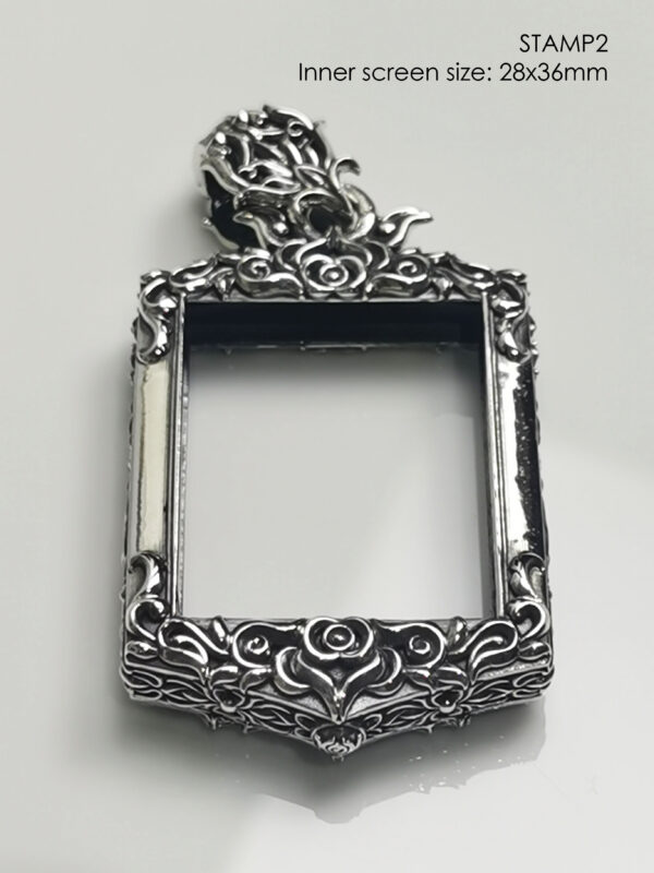 STAMP2Silver925 Stamp Shape Pim Yai amulet casing inner size 28x36mm - Image 13