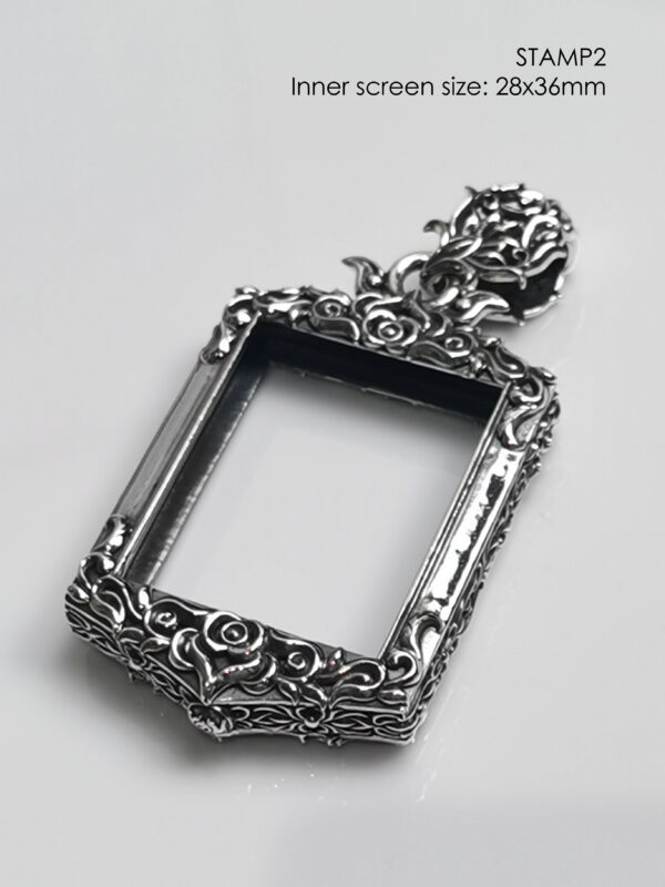 STAMP2Silver925 Stamp Shape Pim Yai amulet casing inner size 28x36mm - Image 12