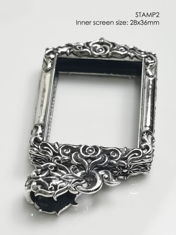 STAMP2Silver925 Stamp Shape Pim Yai amulet casing inner size 28x36mm - Image 11