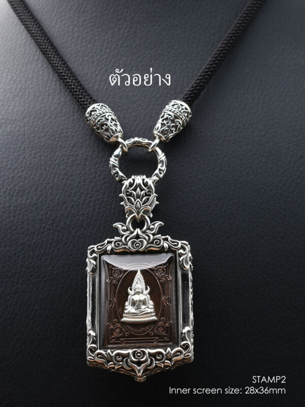 STAMP2Silver925 Stamp Shape Pim Yai amulet casing inner size 28x36mm - Image 6