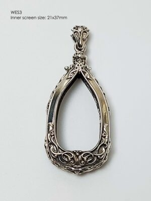 WES3Silver925 Wessuwan amulet casing 21x37mm