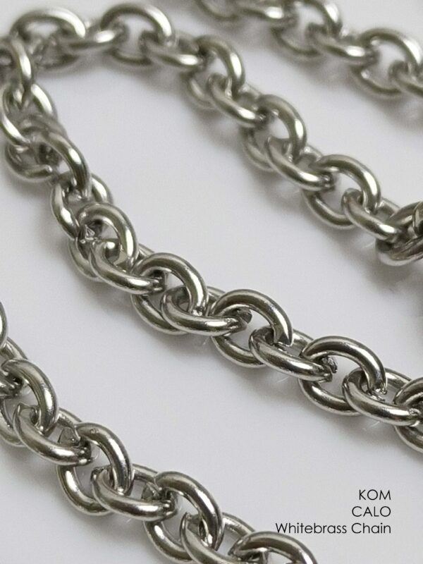 KOM Calotropis flower design whitebrass and stainless chain with spring - Image 4