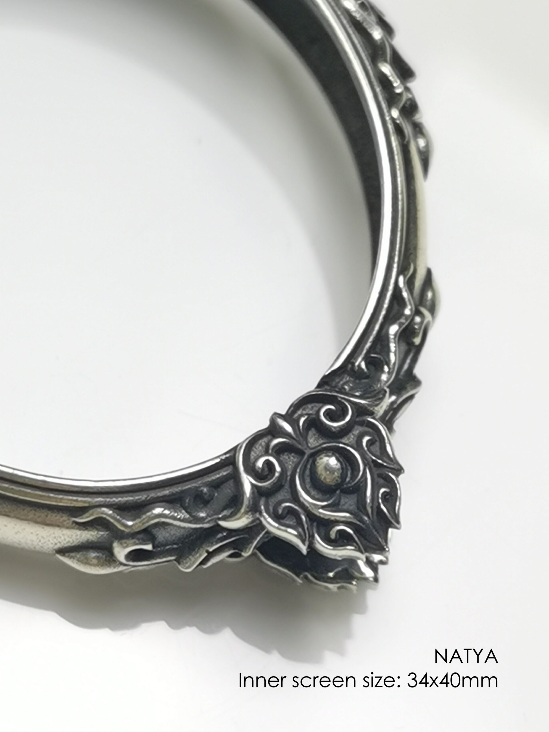 NATYASilver925 oval amulet casing 34x40mm - Image 5