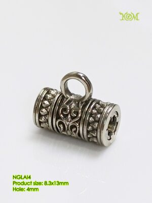 NGLAI4Whitebrass amulet rear connector