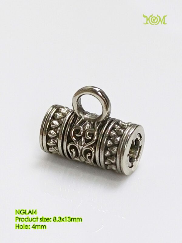 NGLAI4Whitebrass amulet rear connector