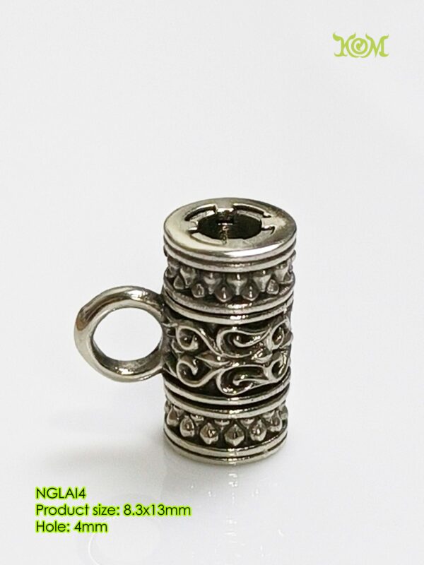 NGLAI4Whitebrass amulet rear connector - Image 10