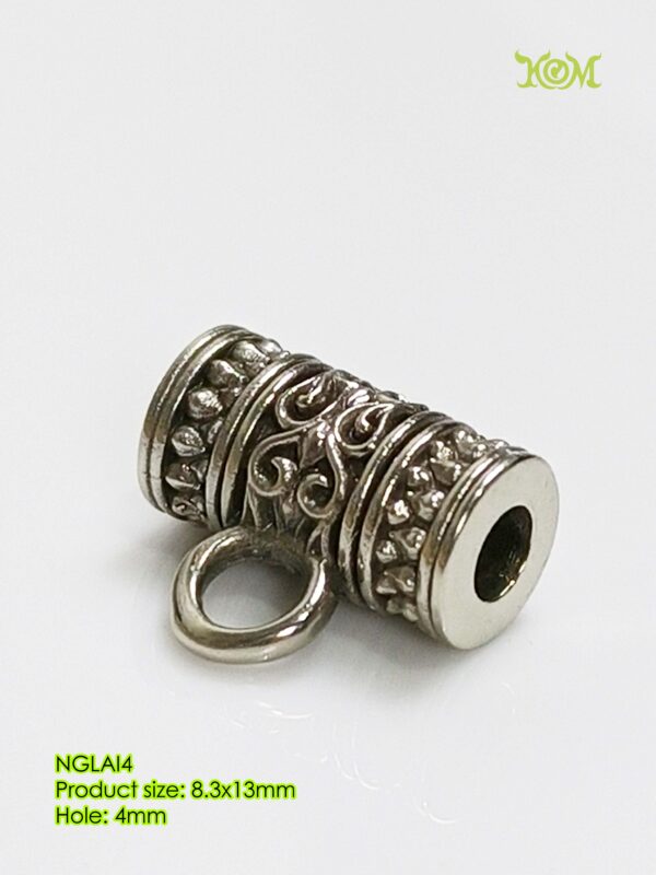 NGLAI4Whitebrass amulet rear connector - Image 8