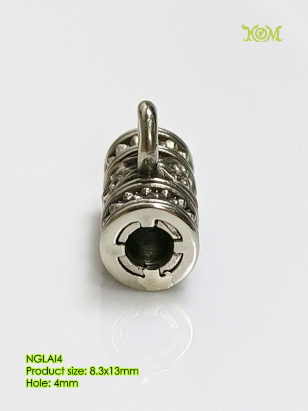 NGLAI4Whitebrass amulet rear connector - Image 5