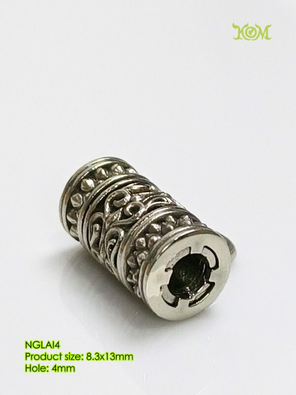 NGLAI4Whitebrass amulet rear connector - Image 4
