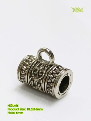 NGLAI6Whitebrass amulet rear connector