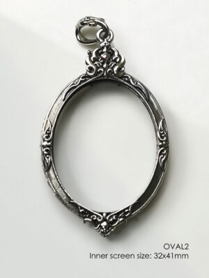 OVAL2Whitebrass Oval2 amulet casing 32x41mm