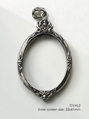 OVAL2Whitebrass Oval2 amulet casing 32x41mm
