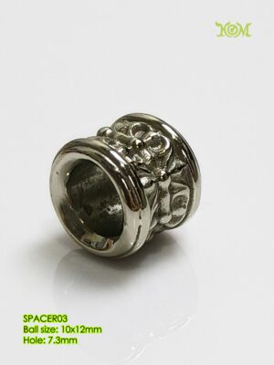 SPACER03Whitebrass decorative bead spacer for bracelet