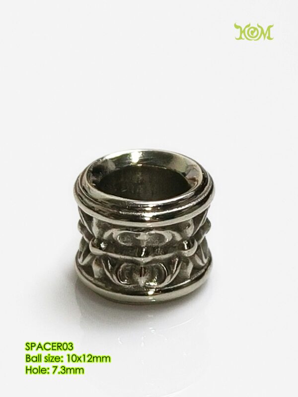 SPACER03Whitebrass decorative bead spacer for bracelet - Image 10