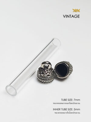 VINTAGEWB07 Vintage Whitebrass Takrud casing tube size 7mm