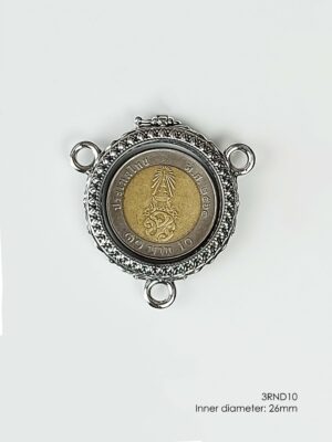 3RND10Silver925 round amulet casing inner diameter 26mm