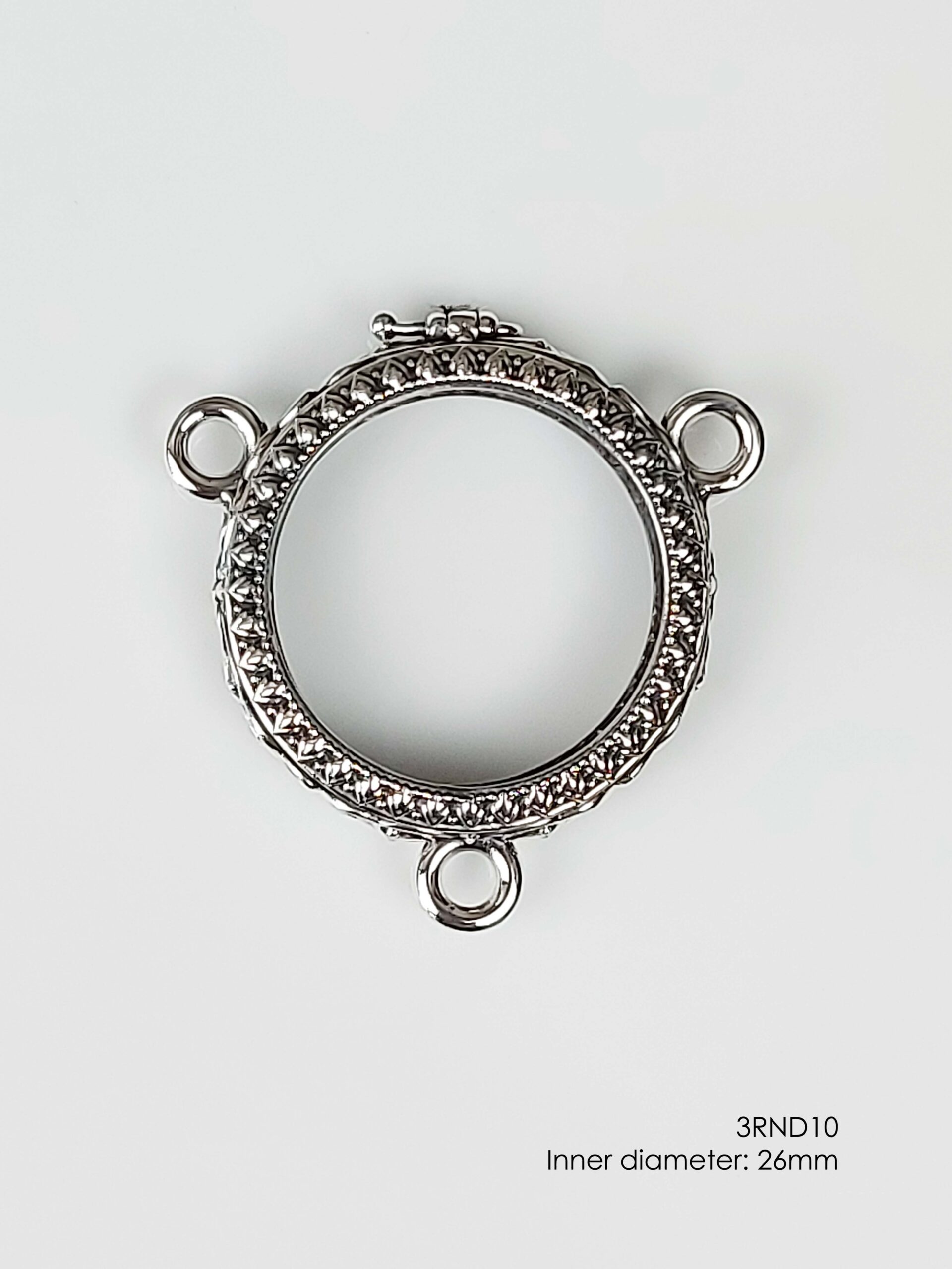 3RND10Silver925 round amulet casing inner diameter 26mm - Image 13
