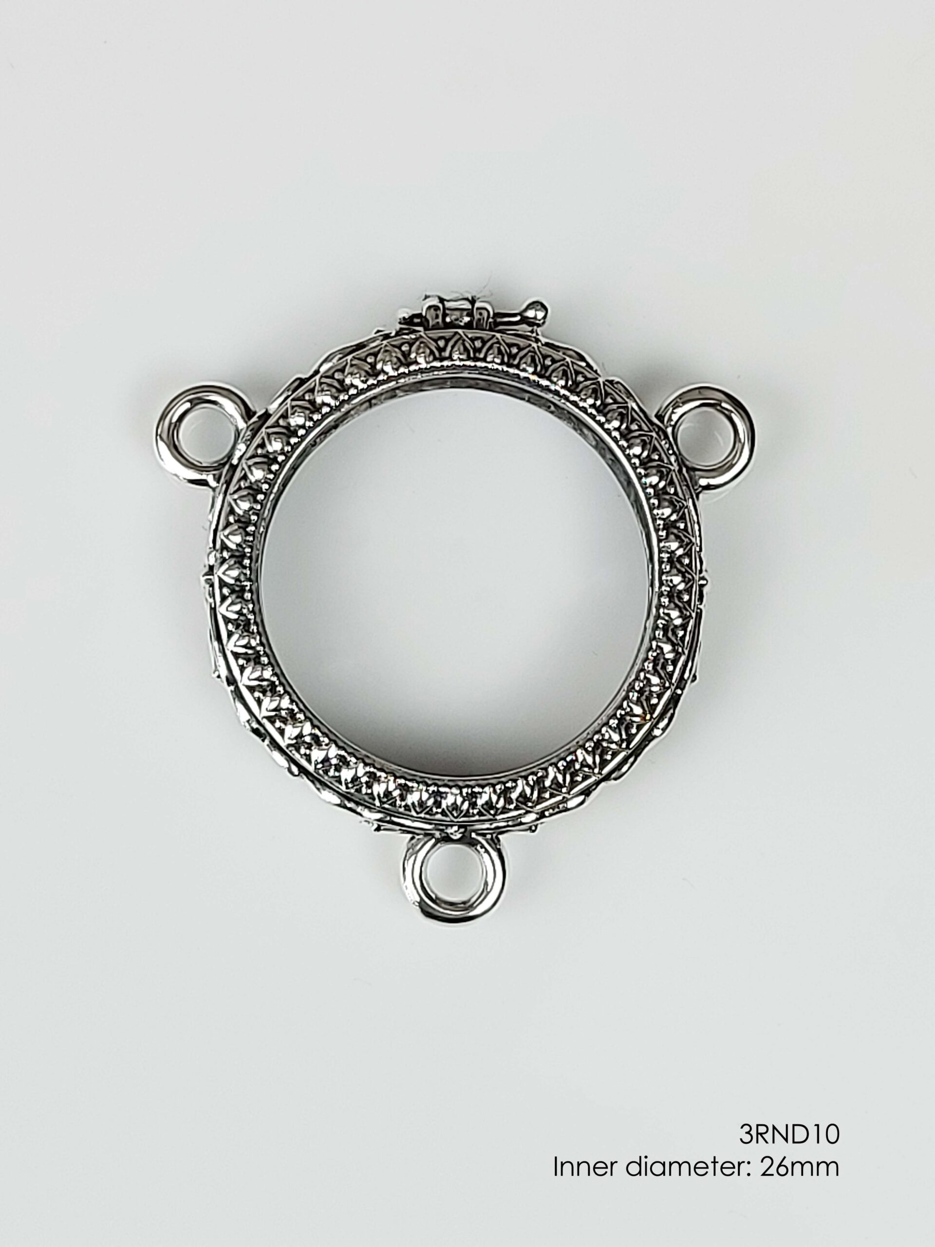 3RND10Silver925 round amulet casing inner diameter 26mm - Image 12