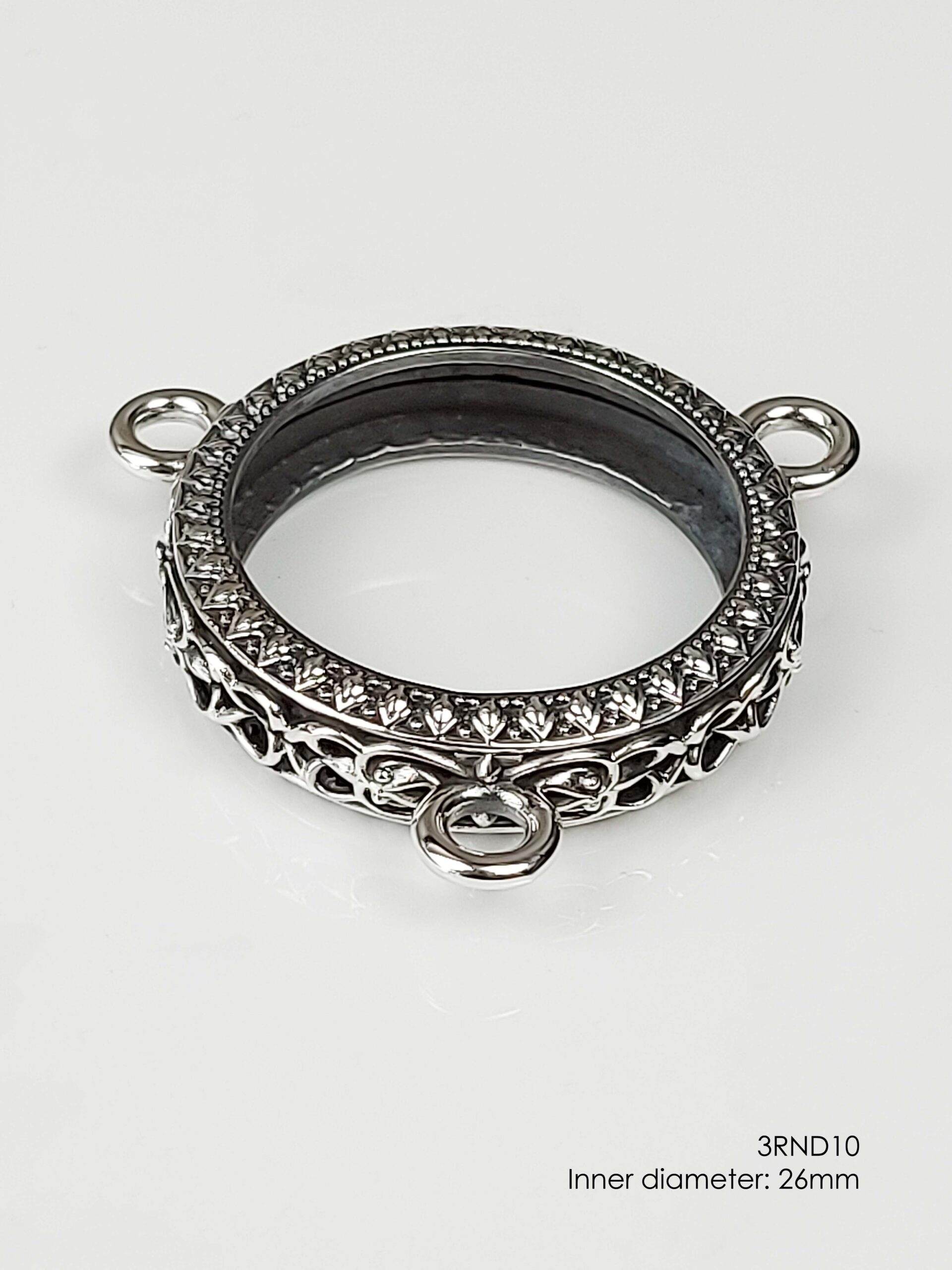 3RND10Silver925 round amulet casing inner diameter 26mm - Image 11