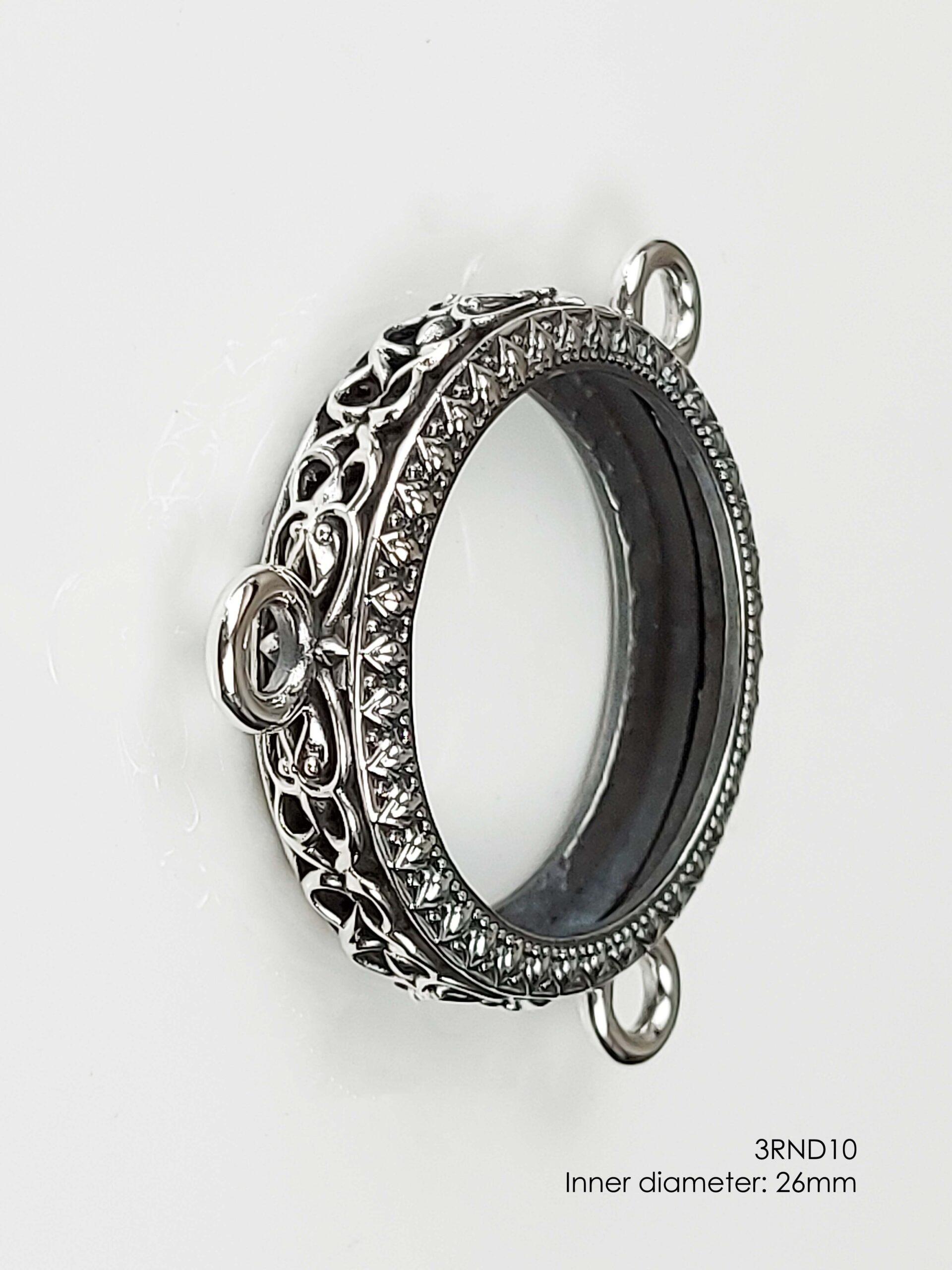 3RND10Silver925 round amulet casing inner diameter 26mm - Image 7