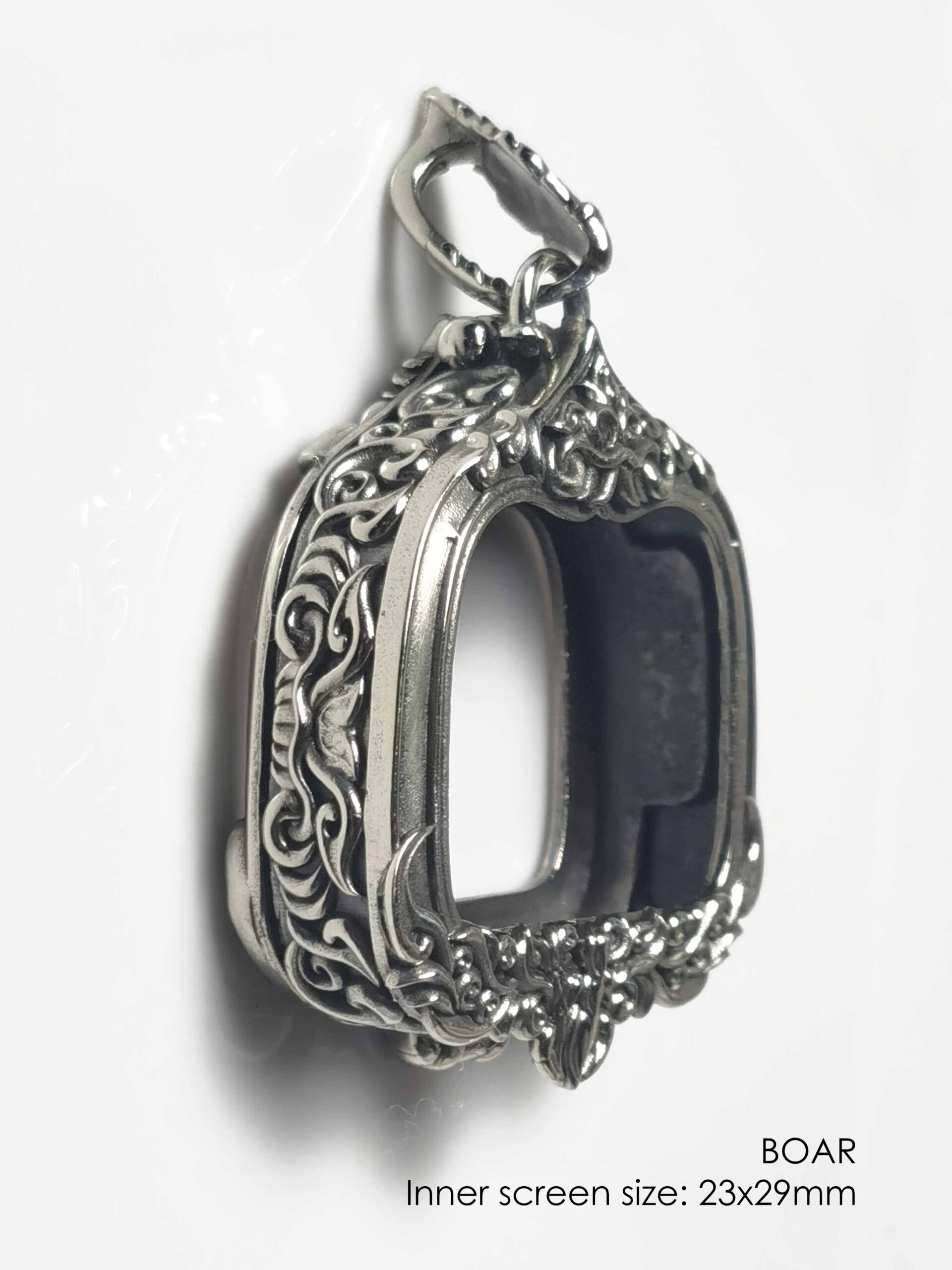 BOARWhitebrass amulet casing inner size 23x29mm - Image 6