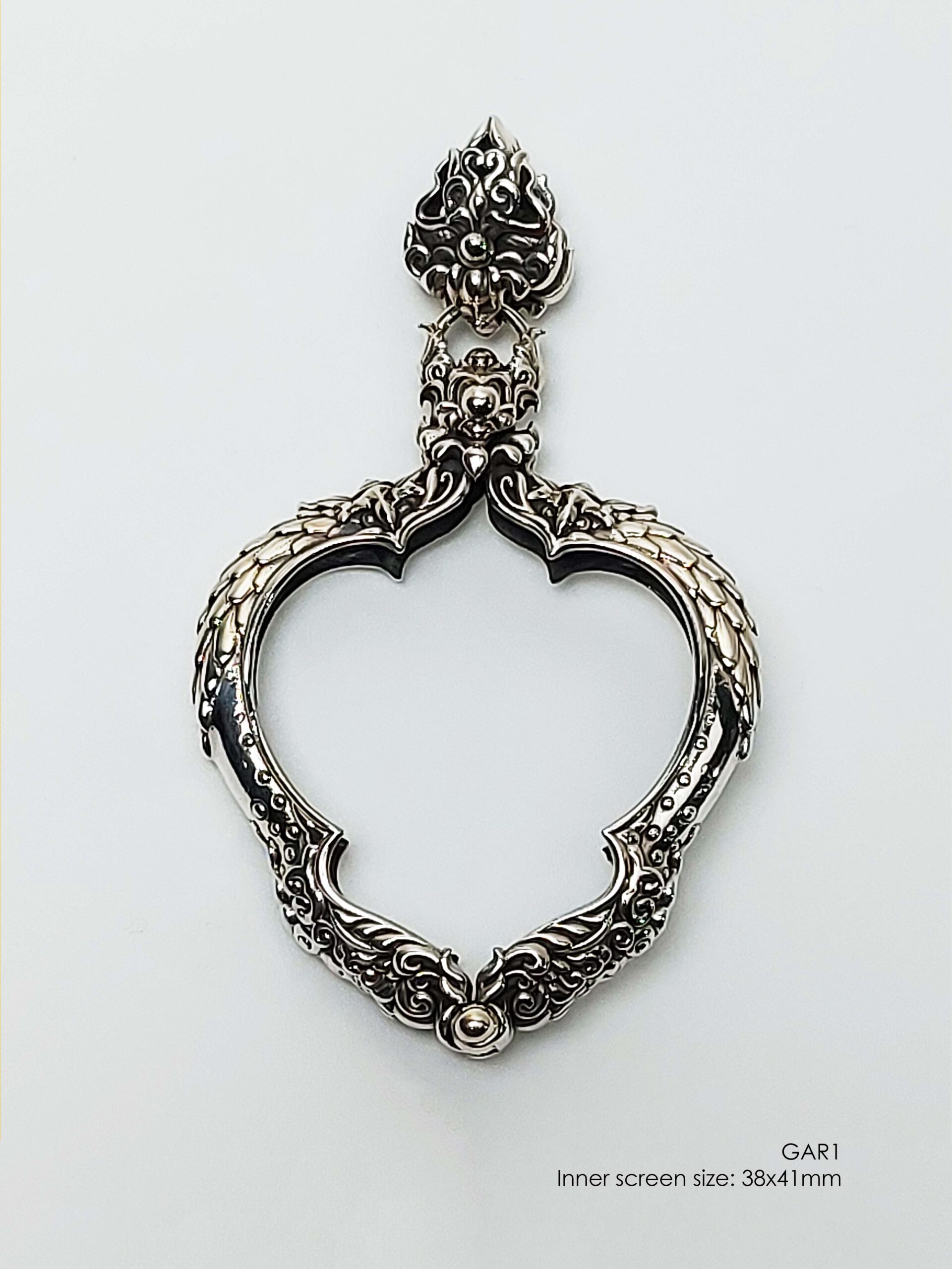 GAR1Silver925 Garuda1 amulet casing 38x41mm