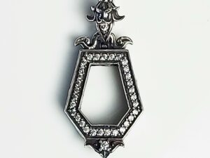HKLMSilver925 round amulet casing inner size 11x14mm