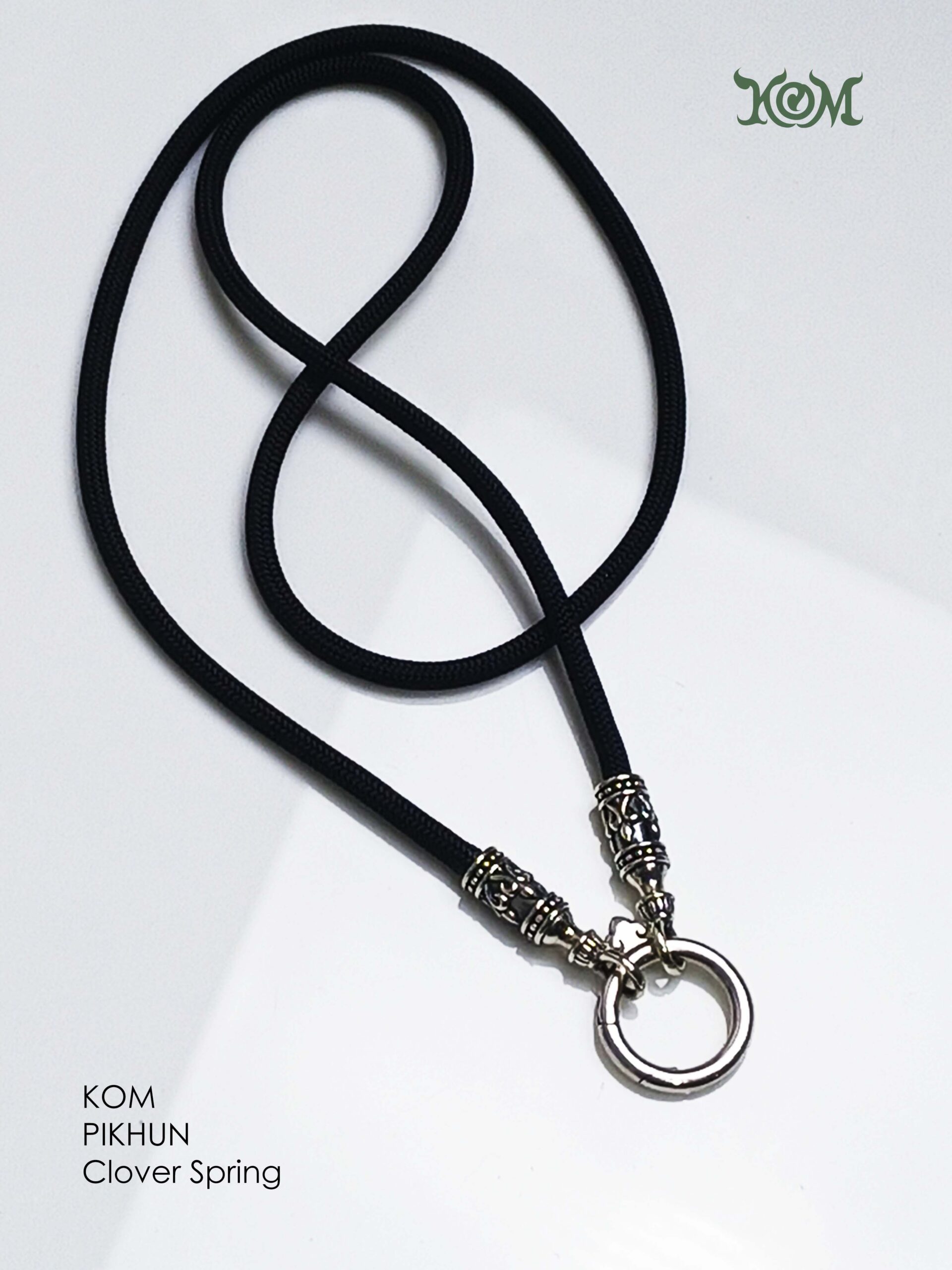KOM Pikhun Silver925 rope necklace with Clover Spring