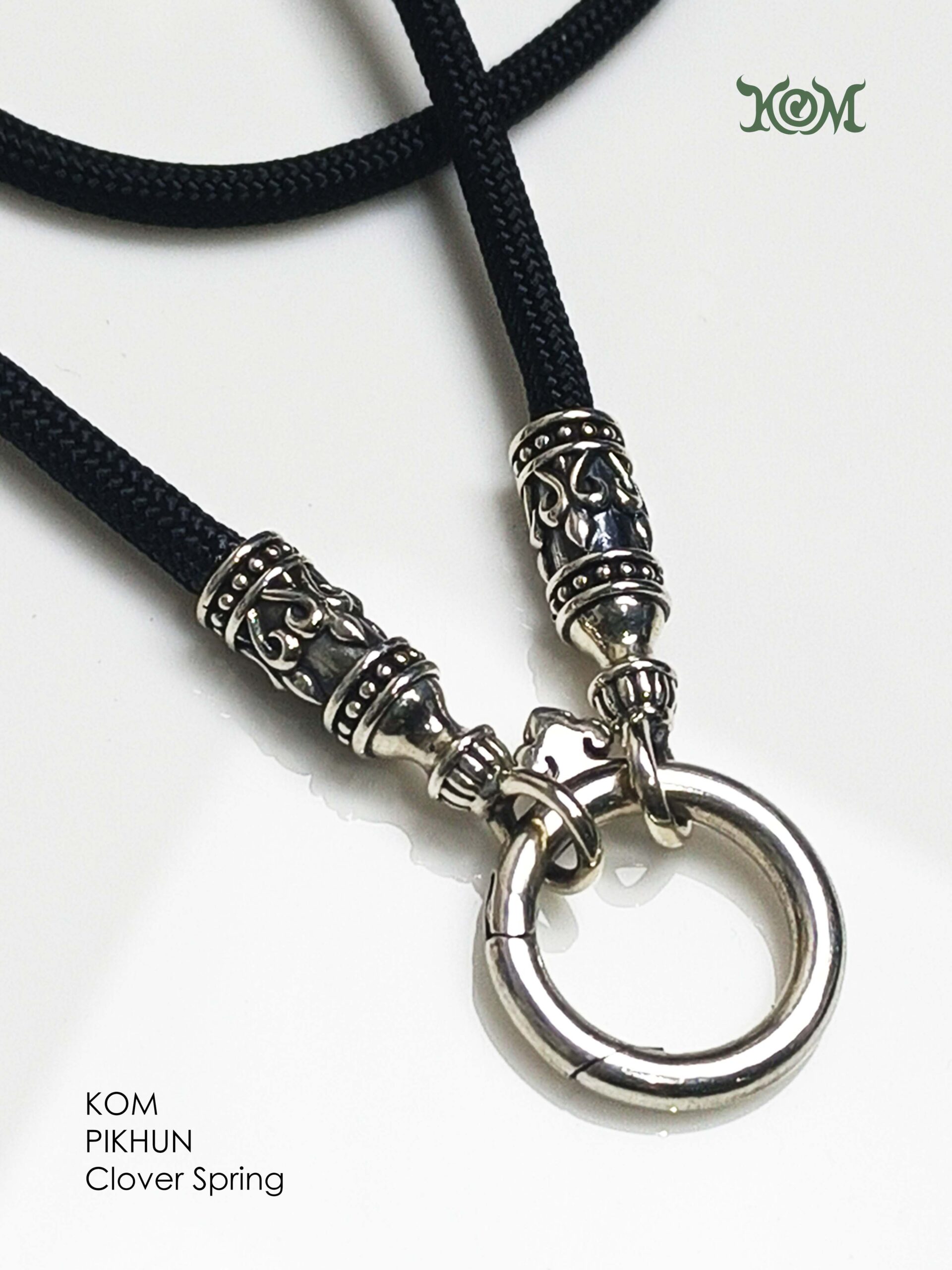 KOM Pikhun Silver925 rope necklace with Clover Spring - Image 8