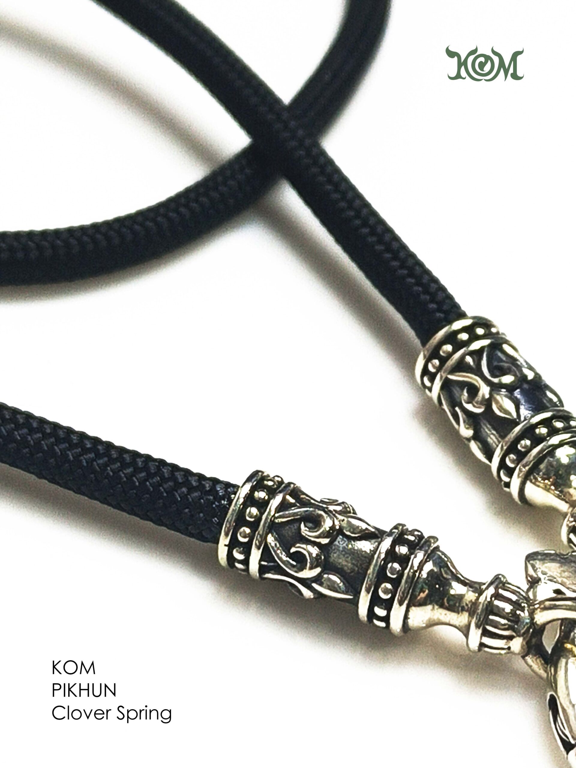 KOM Pikhun Silver925 rope necklace with Clover Spring - Image 7