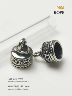 ROPEWB07 Rope Whitebrass Takrud casing tube size 7mm