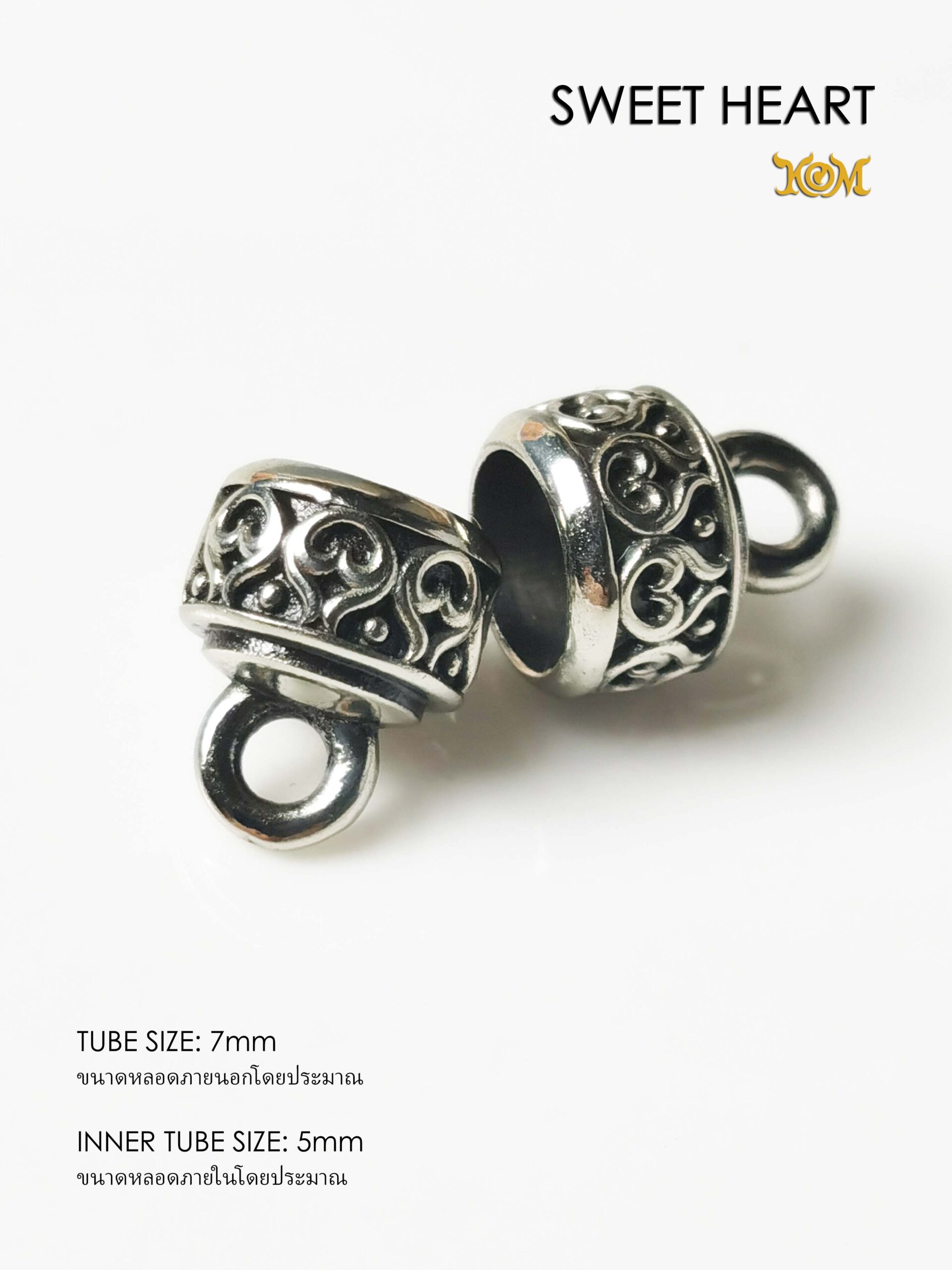 SWEETHEARTWB07 Sweet Heart Whitebrass Takrud casing tube size 7mm - Image 5