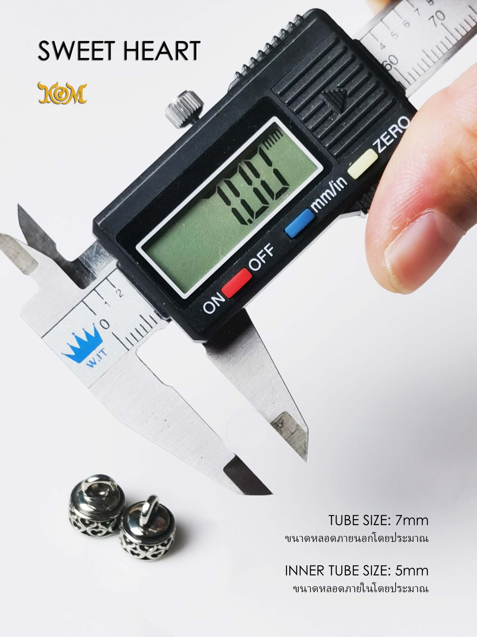 SWEETHEARTWB07 Sweet Heart Whitebrass Takrud casing tube size 7mm - Image 4