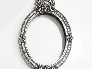 LCKT1Silver925 Locket1 Oval amulet casing 26x36mm