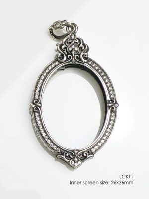 LCKT1Silver925 Locket1 Oval amulet casing 26x36mm