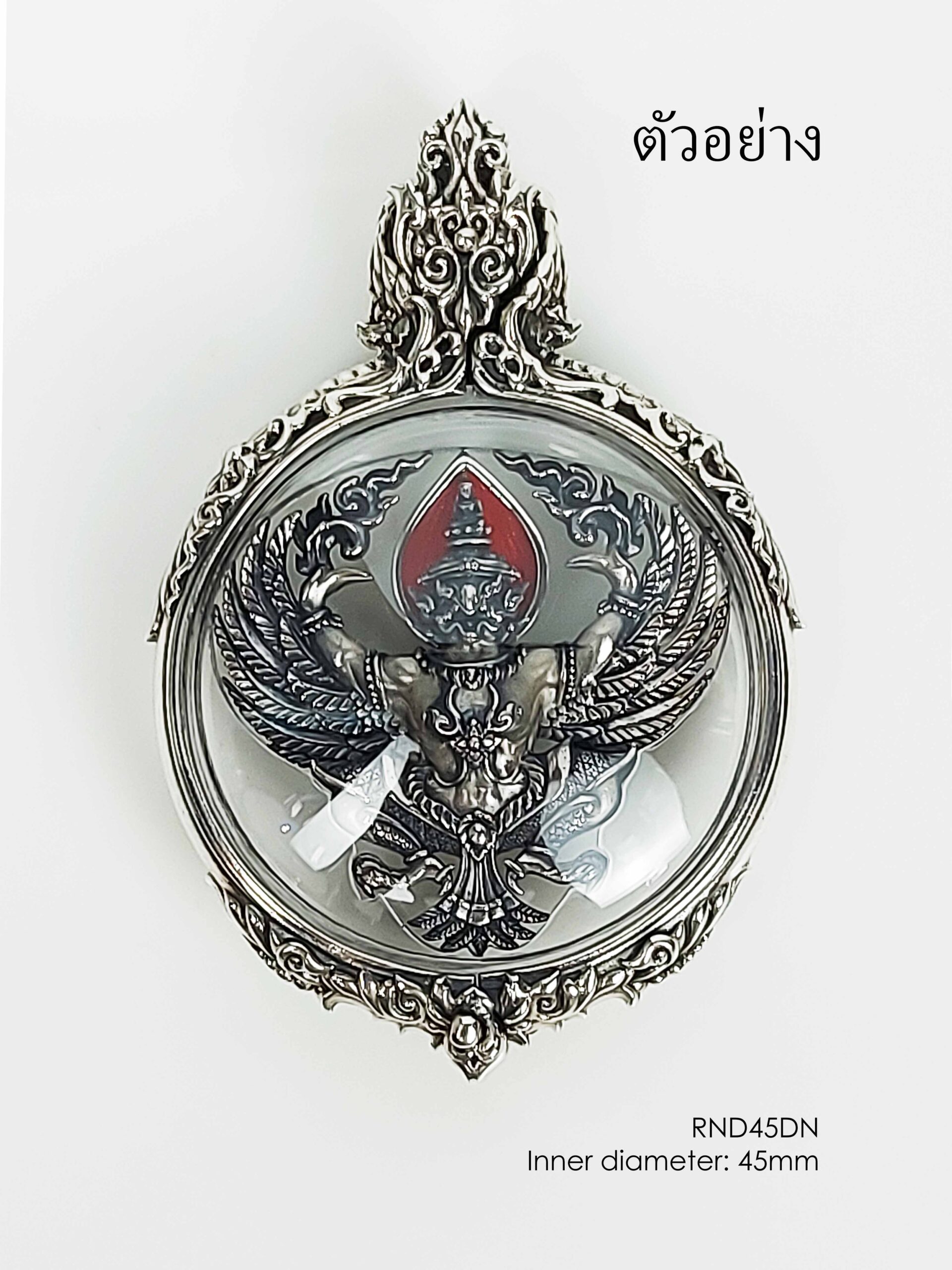 RND45DNSilver925 Double Naga round casing 45mm - Image 6