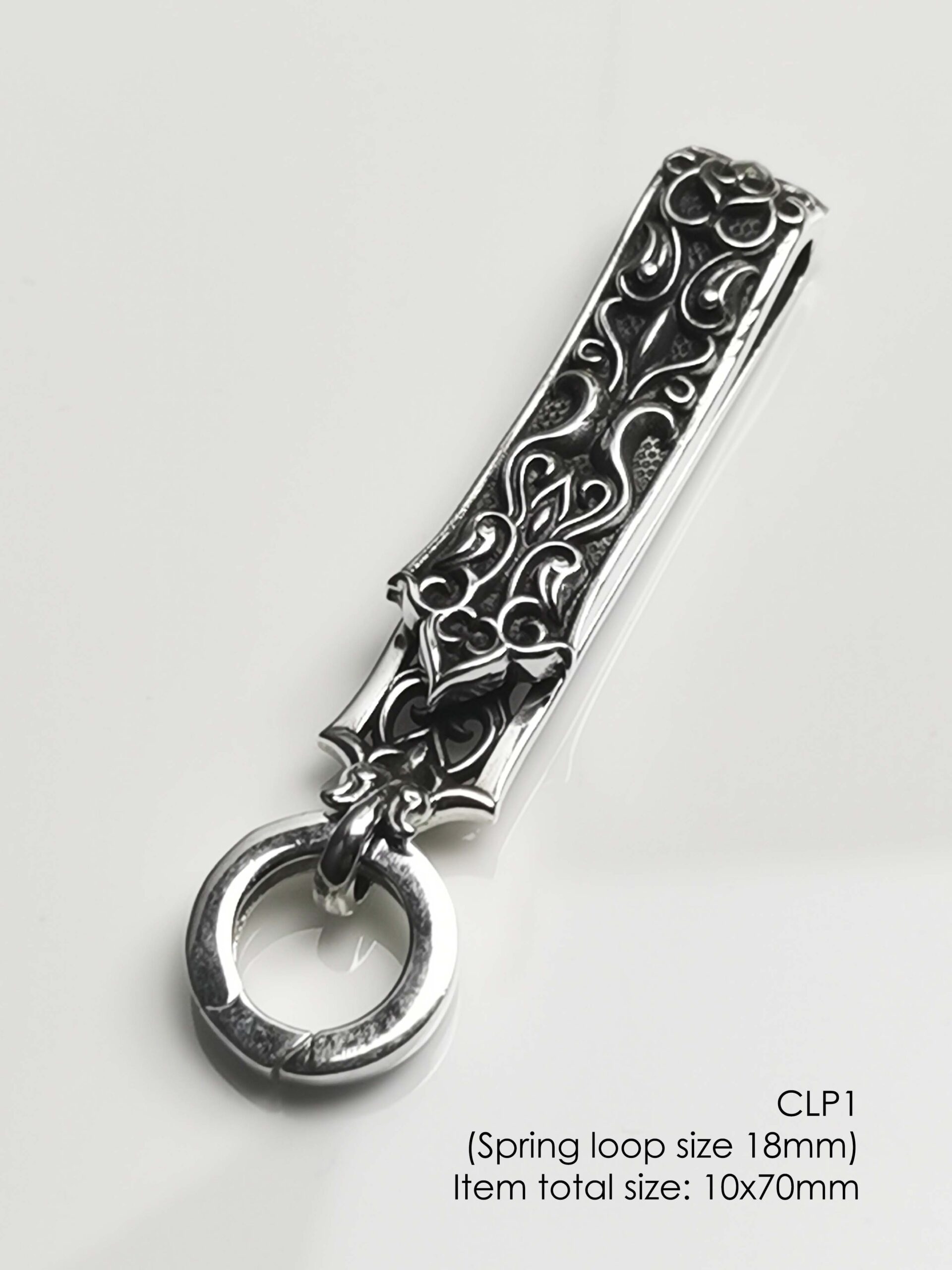 CLP1Silver925 amulets clip size 10x70mm
