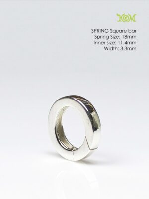SPRING Bar Round Silver925 size 18mm สปริงเงินแท้925 กลม