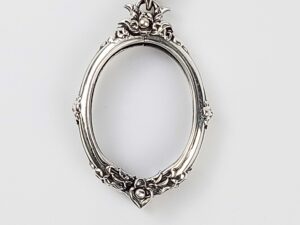 NGKK2Silver925 Oval amulet casing 21x28mm