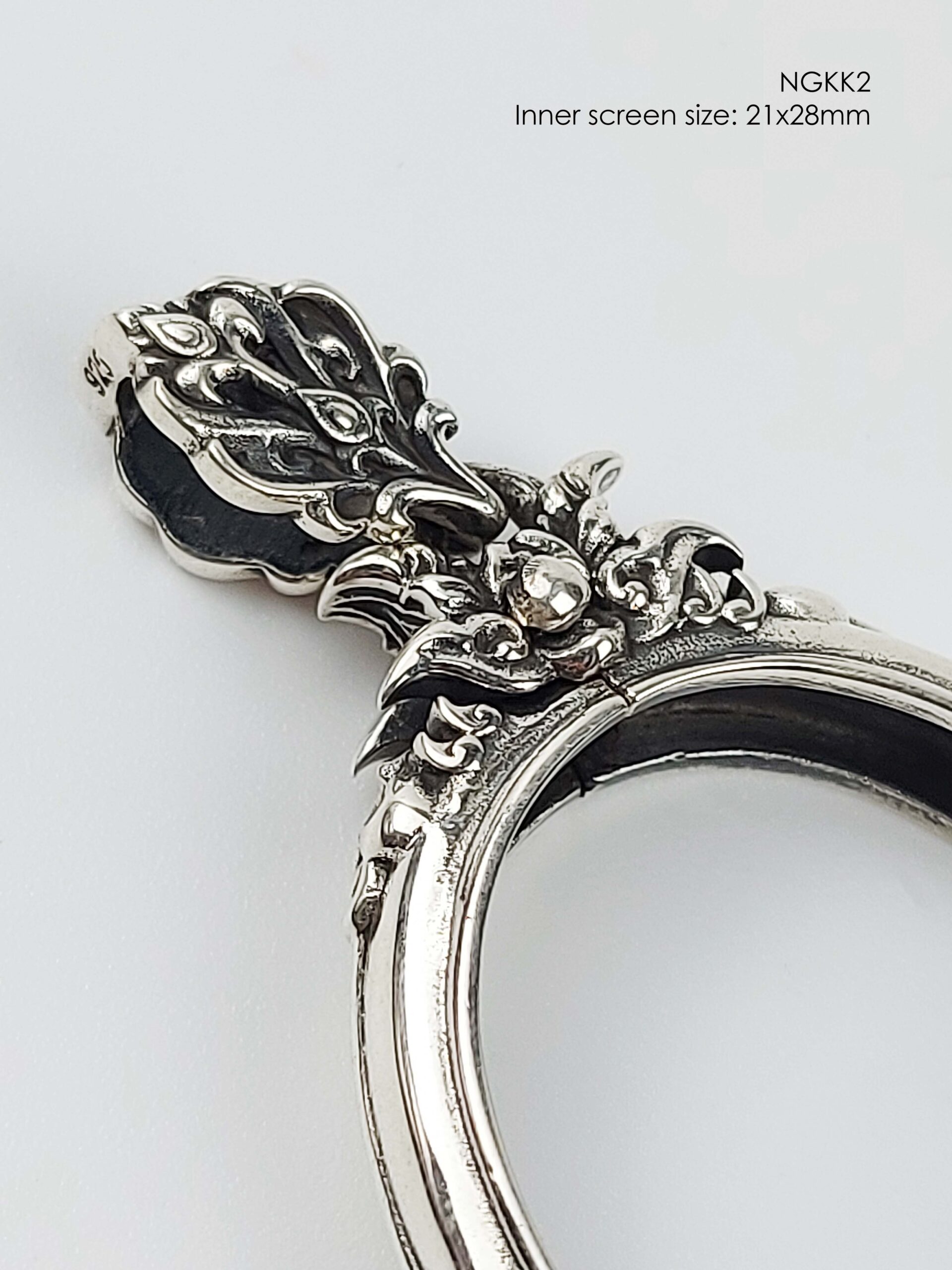 NGKK2Silver925 Oval amulet casing 21x28mm - Image 8