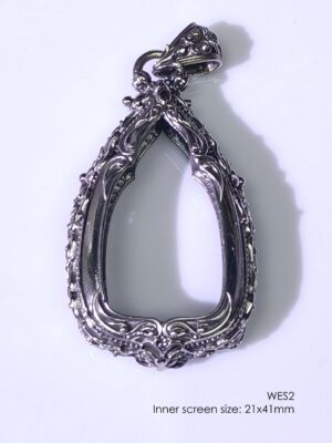 WES2Whitebrass Wessuwan amulet casing 21x41mm