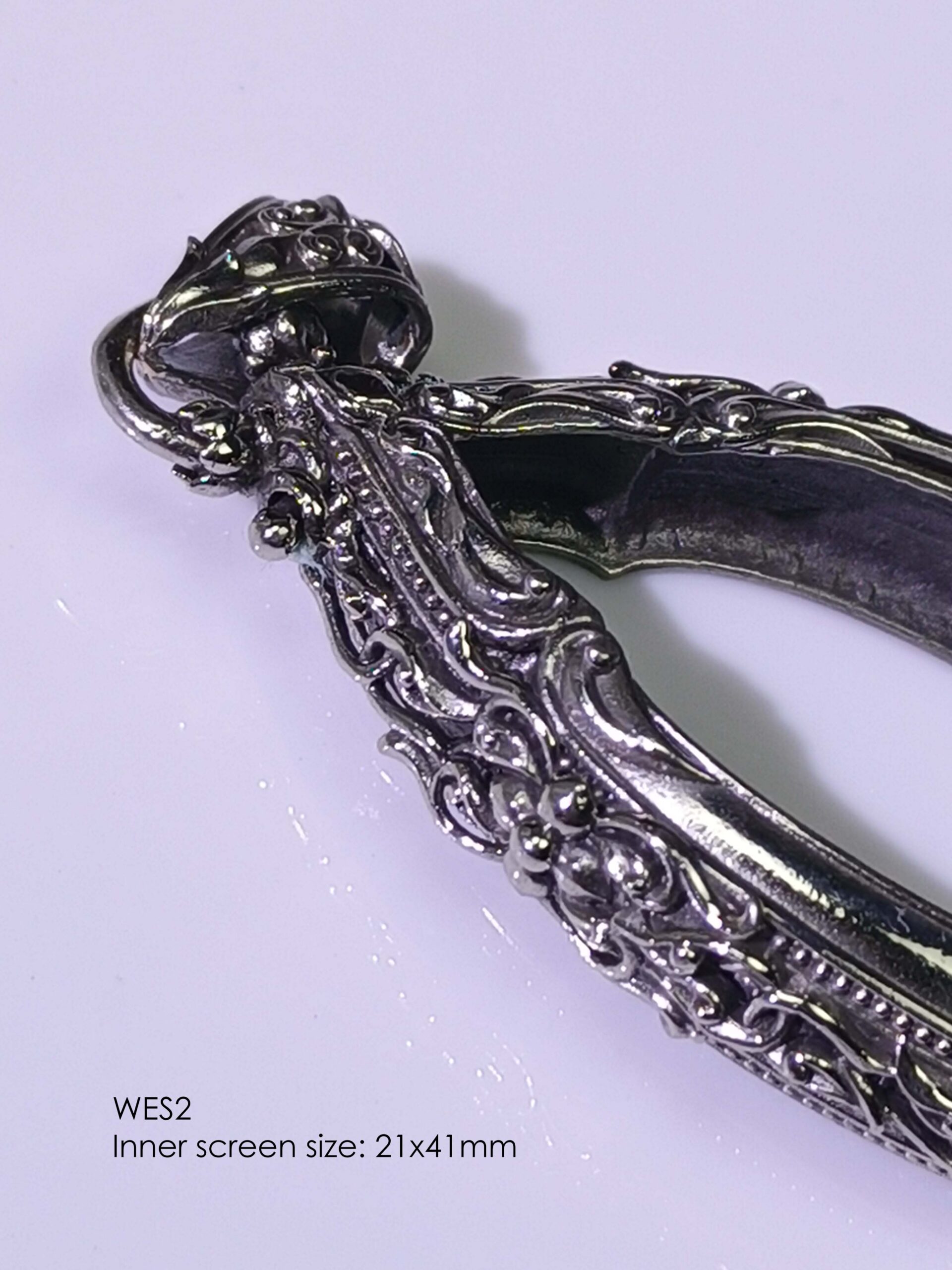 WES2Whitebrass Wessuwan amulet casing 21x41mm - Image 6